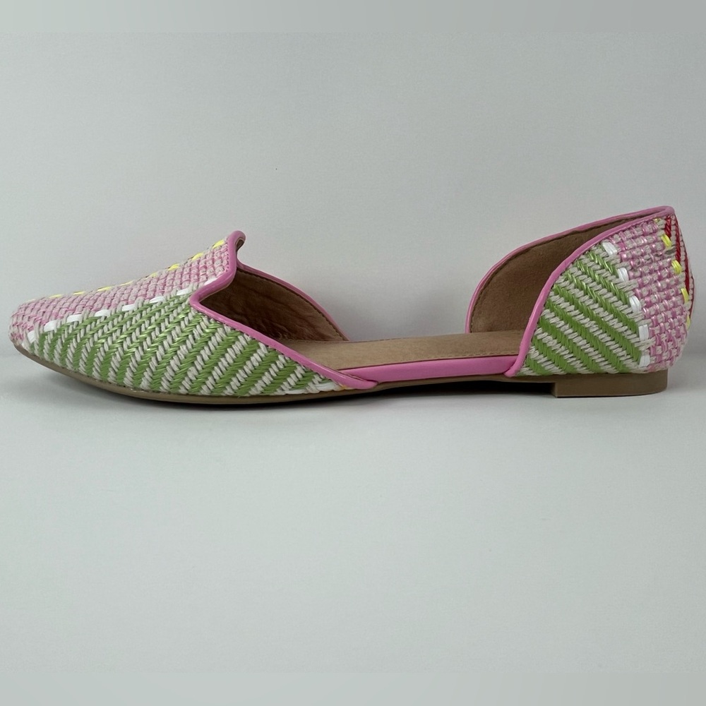C Est 1946 Colorful Woven Multi Color Pointed Toe Flats size 10 New without Box - Picture 8 of 13